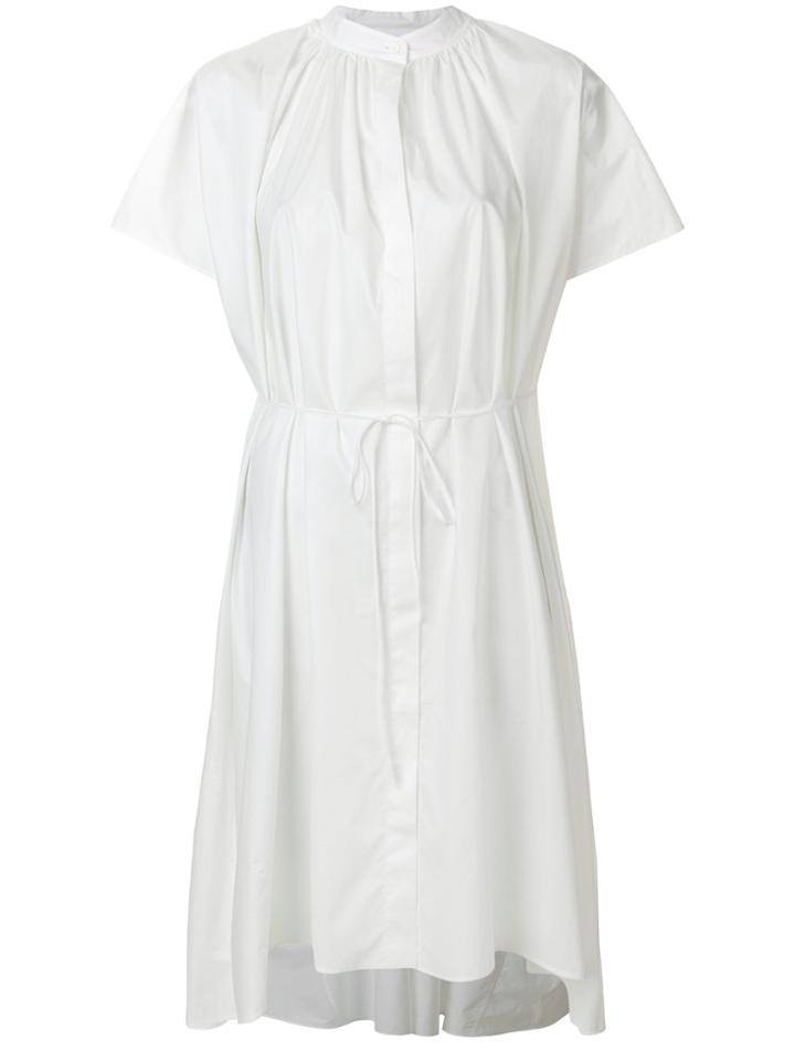 Jil Sander Collarless Shirt Dress - White