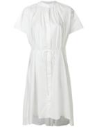Jil Sander Collarless Shirt Dress - White