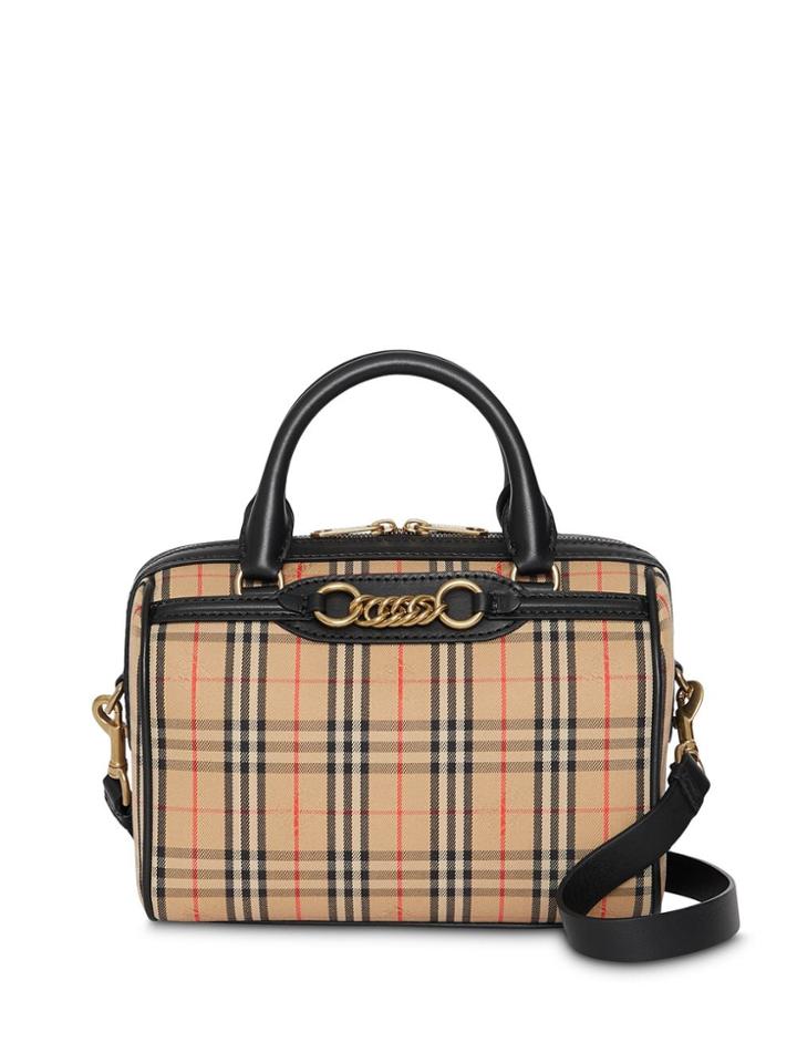 Burberry The Small 1983 Check Link Bowling Bag - Black
