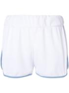 Gcds Contrast-hem Fitted Shorts - White