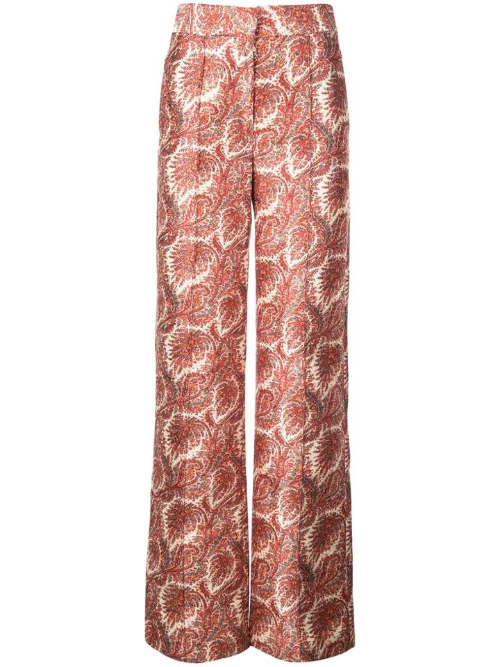 Adam Lippes Paisley Trousers - Red