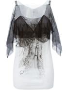Maison Margiela Embellished Tulle Panel Top