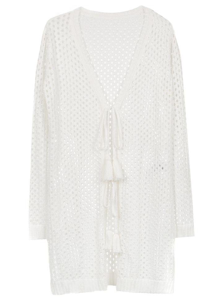 Track & Field Cardigan Dress - White