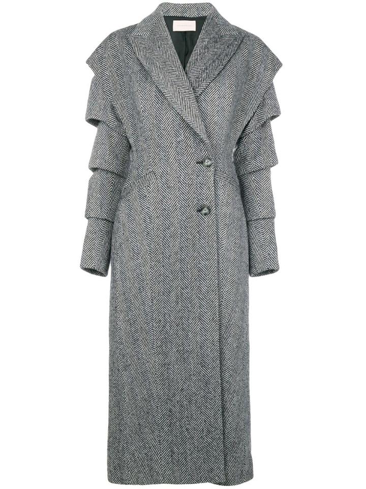 Christopher Kane Slash Wool Coat - Black