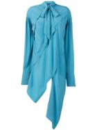 Rokh Oversized Asymmetric Shirt - Blue