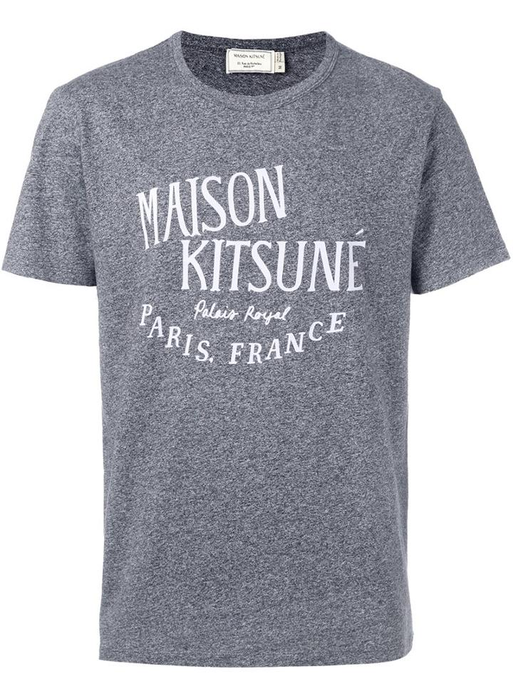 Maison Kitsuné 'palais Royal' T-shirt, Men's, Size: Medium, Black, Cotton