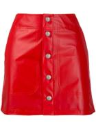 Adidas Buttoned Fitted Skirt - Red
