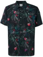 Ps By Paul Smith - Printed Shortsleeved Shirt - Men - Cotton/linen/flax - S, Black, Cotton/linen/flax