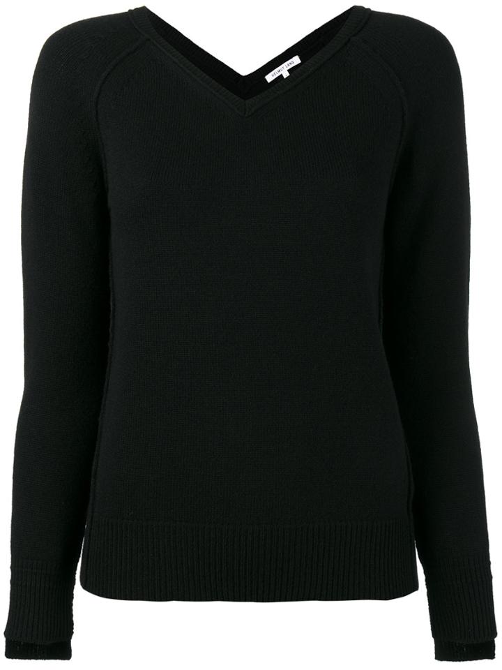 Helmut Lang V-neck Knitted Top - Black