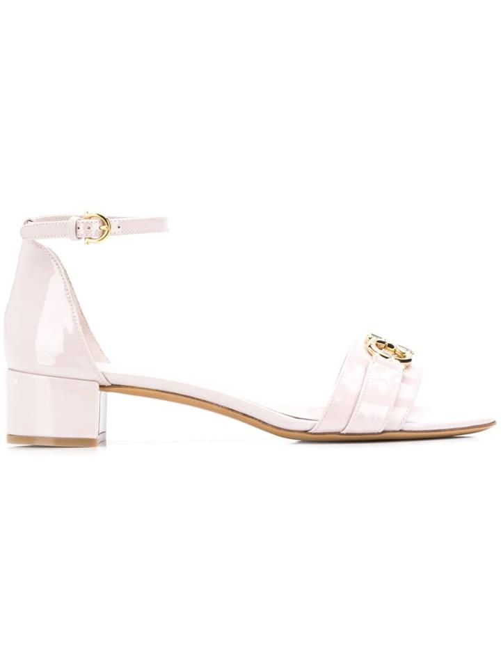 Salvatore Ferragamo Gancini Ankle Strap Sandals - Pink