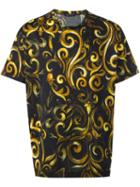 Versace Baroque Print T-shirt, Men's, Size: Medium, Black, Cotton