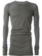 Rick Owens Drkshdw Longsleeved Fitted T-shirt, Men's, Size: M, Grey, Cotton