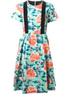 Marc By Marc Jacobs Jerrie Rose Braces Dress, Women's, Size: 6, Green, Cotton