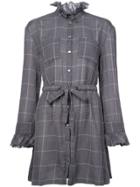 Cinq A Sept Checked Belted Dress - Blue