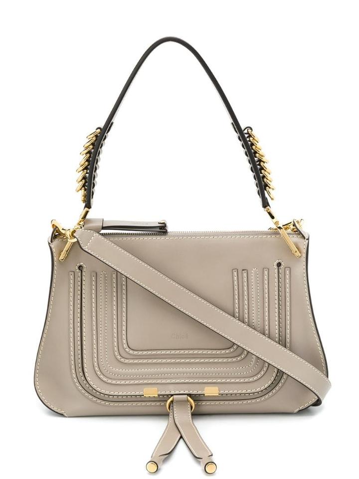 Chloé Embellished Shoulder Baf - Grey