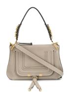 Chloé Embellished Shoulder Baf - Grey