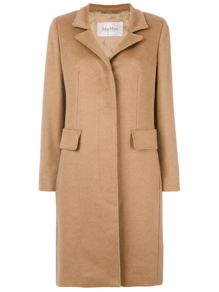 Max Mara Single Breasted Coat - Brown