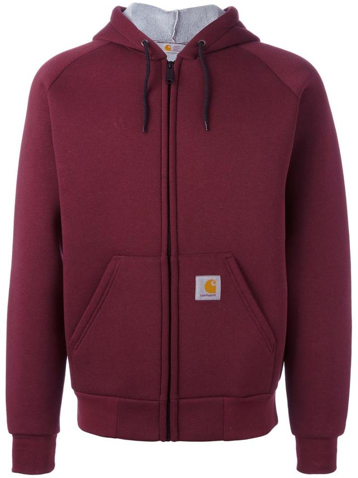 Carhartt Zipped Hoodie, Men's, Size: Small, Pink/purple, Cotton/polyester/nylon/polyurethane