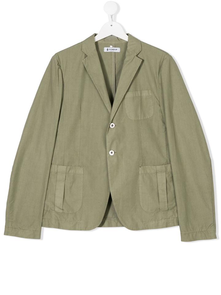 Dondup Kids Teen Single-breasted Blazer - Green