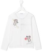 Dolce & Gabbana Kids Mouse Embroidered T-shirt, Toddler Girl's, Size: 3 Yrs, White