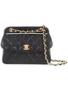 Chanel Vintage Mini Bi-colour Chain Bag, Women's, Black