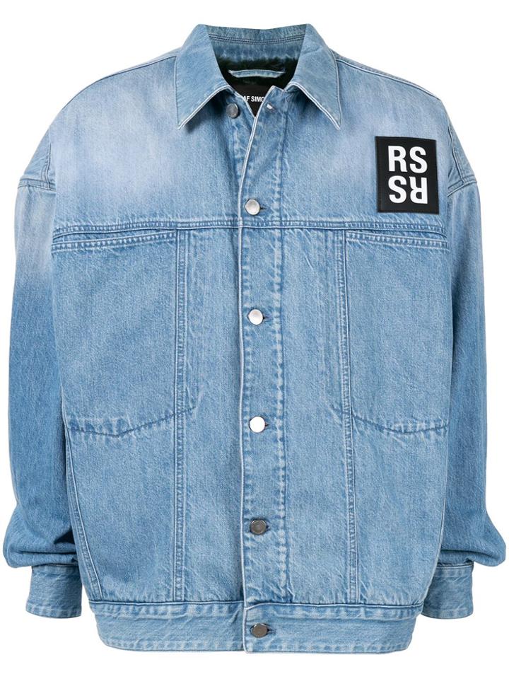 Raf Simons Faux Fur Lining Denim Jacket - Blue