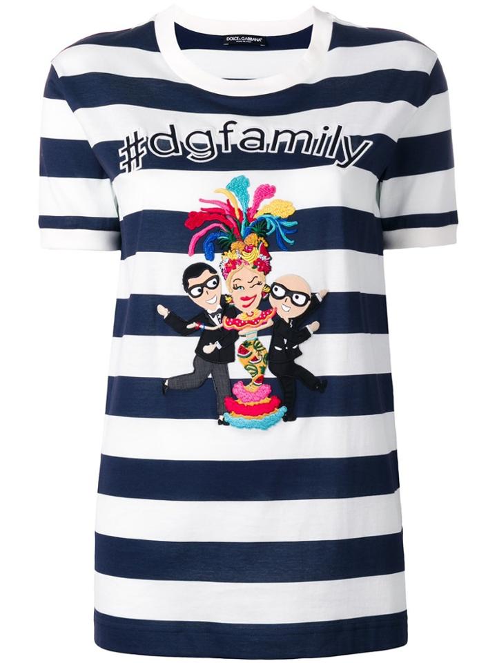 Dolce & Gabbana Designer's Patch T-shirt - Blue