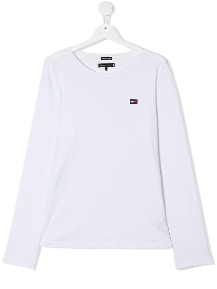 Tommy Hilfiger Junior Logo Patch Top - White