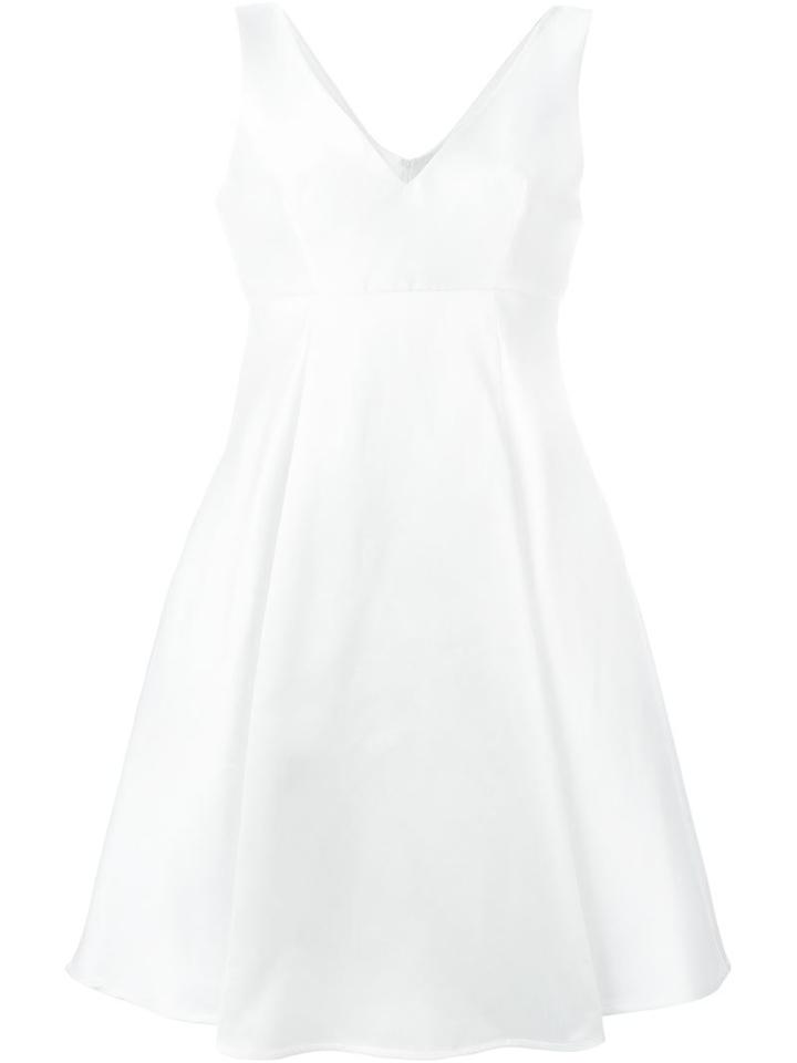 P.a.r.o.s.h. 'pulp' Flared Dress, Women's, Size: Small, White, Polyester/silk/acetate/viscose