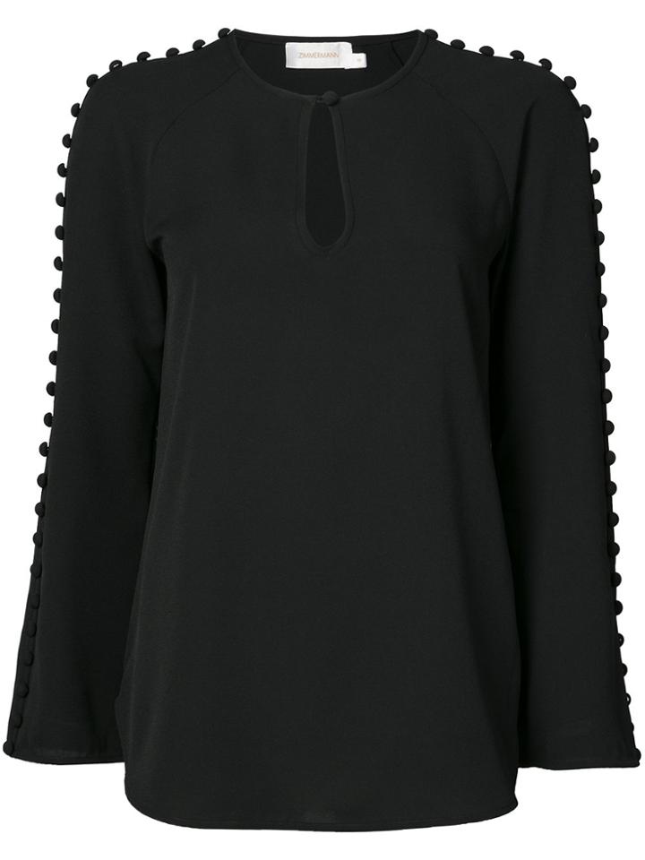 Zimmermann Button Blouse - Black