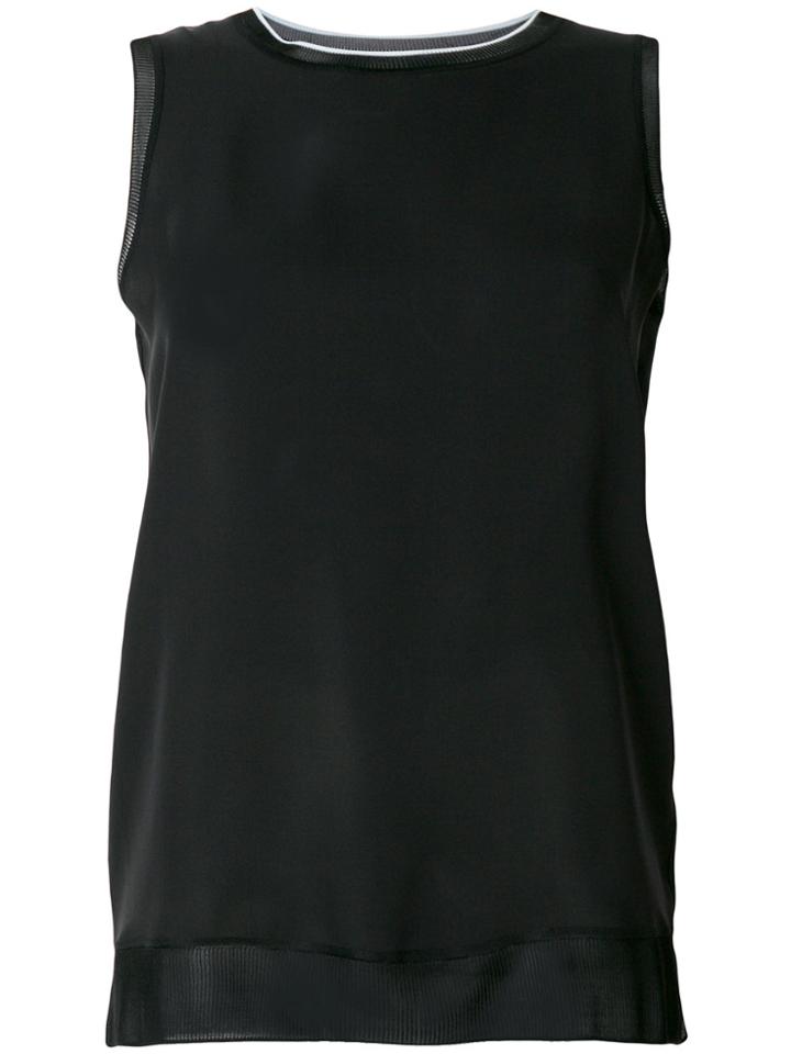 Theory Round Neck Tank Top - Black