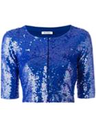P.a.r.o.s.h. Sequin Bolero Jacket, Women's, Blue, Polyamide/spandex/elastane/pvc