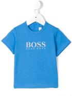 Boss Kids - Logo Print T-shirt - Kids - Cotton - 6 Mth, Blue