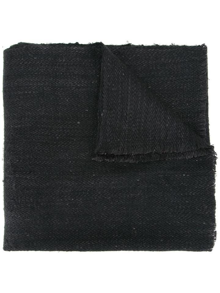 Denis Colomb 'ise' Scarf, Men's, Black, Wool