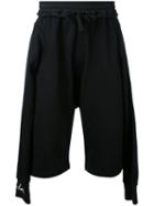 Ktz - Side-panel Shorts - Men - Cotton - S, Black, Cotton