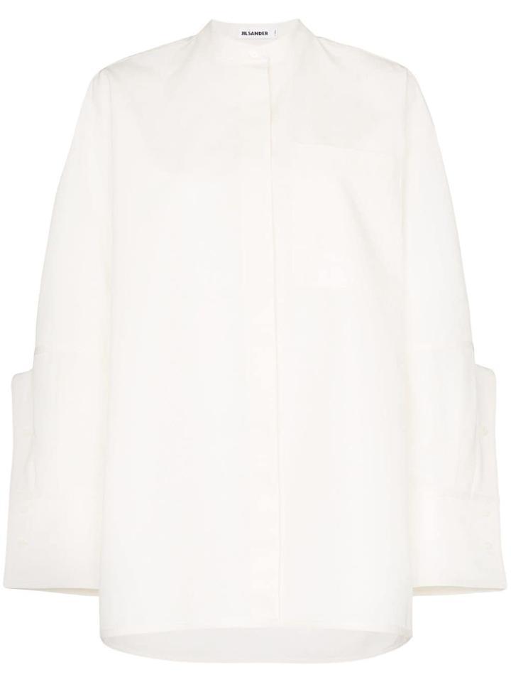 Jil Sander Gloria Oversized Shirt - Neutrals