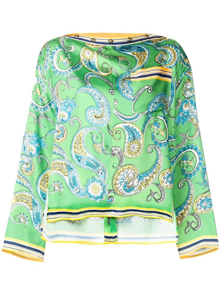 Philosophy Di Lorenzo Serafini Paisley-print Top - Green