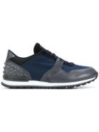 Tod's Embossed Heel Lace-up Sneakers - Blue