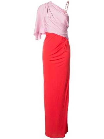 Vionnet - One Shoulder Dress - Women - Viscose - 40, Red, Viscose
