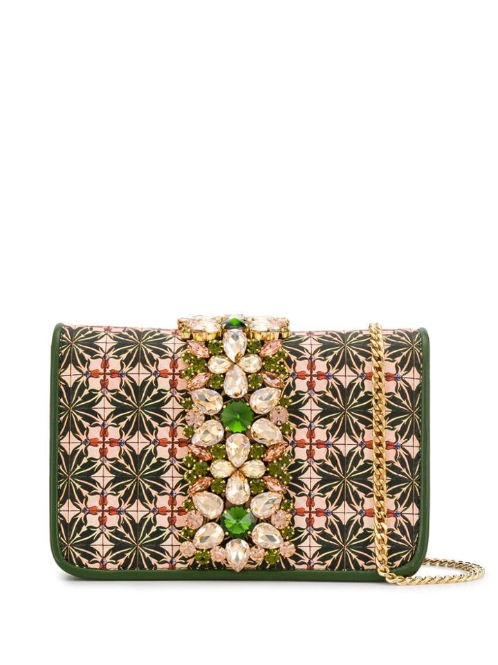 Emanuela Caruso Positano Tile Print Clutch - Green