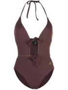 Morgan Lane Tia Halterneck Swimsuit - Purple
