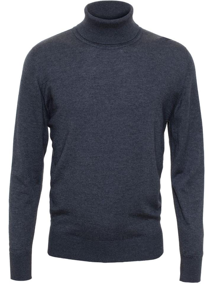 Browns Roll Neck Sweater, Men's, Size: 44, Grey, Silk/cashmere