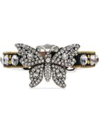 Gucci Crystal Studded Butterfly Bracelet - Black