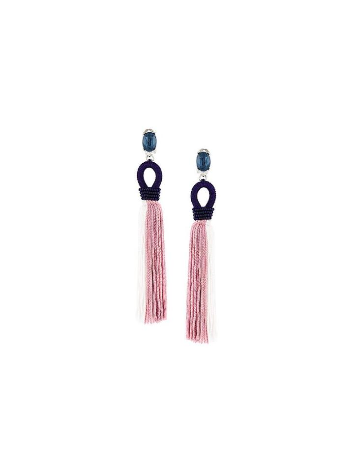 Oscar De La Renta Long Gradient Tassel Earrings, Women's