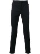 Balmain Slim Fit Trousers, Men's, Size: 46, Black, Cotton/polyurethane/polyester