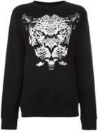 Marcelo Burlon County Of Milan Tiger Print Sweatshirt, Women's, Size: Small, Black, Cotton