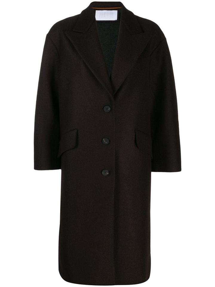 Harris Wharf London Oversized Single-breasted Coat - Brown