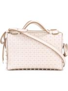 Tod's Studded Shoulder Bag, Women's, Nude/neutrals, Leather/pvc