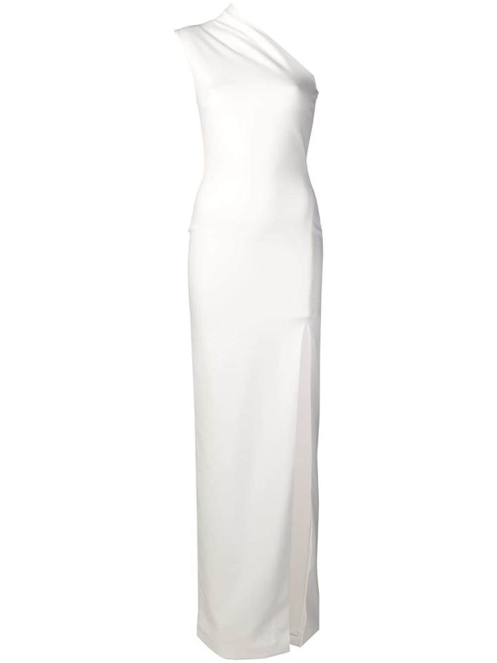 Solace London Averie One-shoulder Gown - White