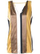 Brunello Cucinelli Striped Panel Vest - Neutrals